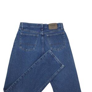 Wrangler Authentics Mens Blue Denim Jeans 30x34 100% Cotton Straight Fit